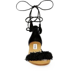Steve Madden Fringe Wrap Up Sandals